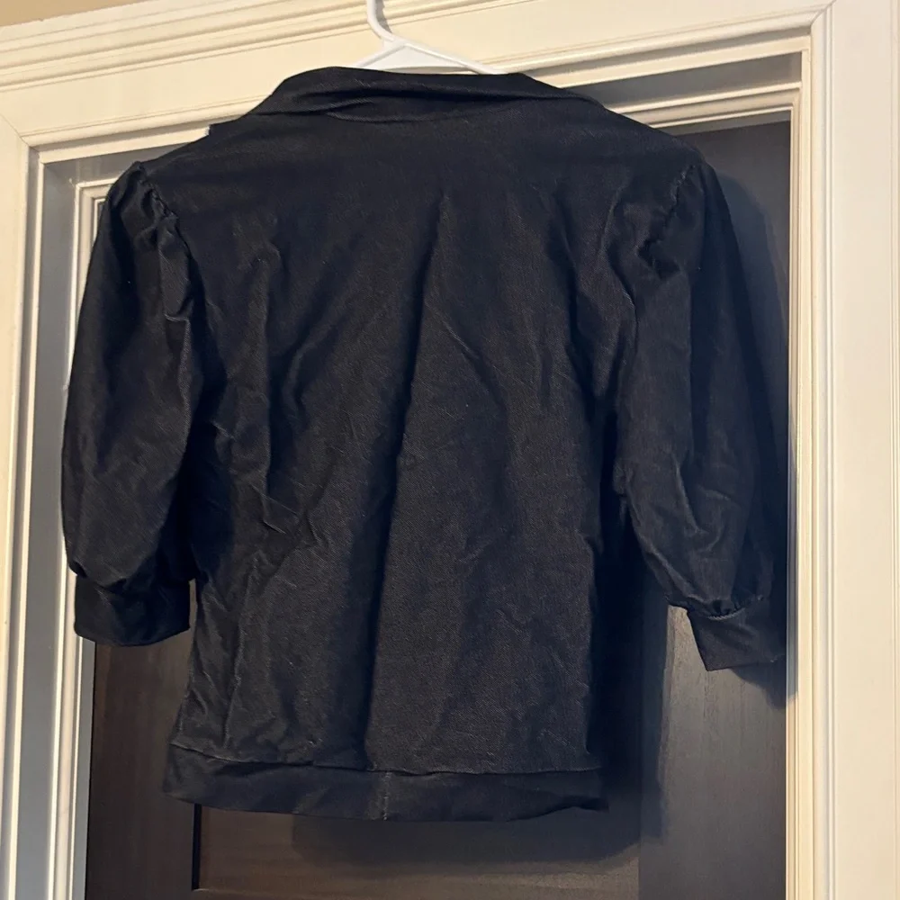 Kids Black jacket top with Red Bow Accents